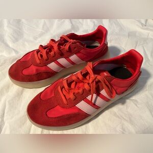 Adidas Red and White Athletic Shoes